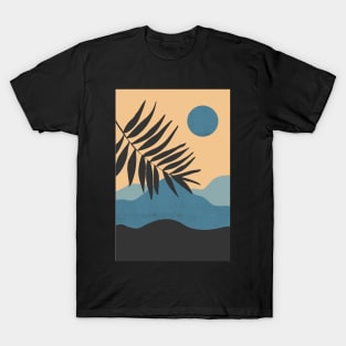 Landscape Art - Mountains Hiking - Sunset Adventure - Blue Lagoon - Seaside Art - Sunrise Mountains T-Shirt